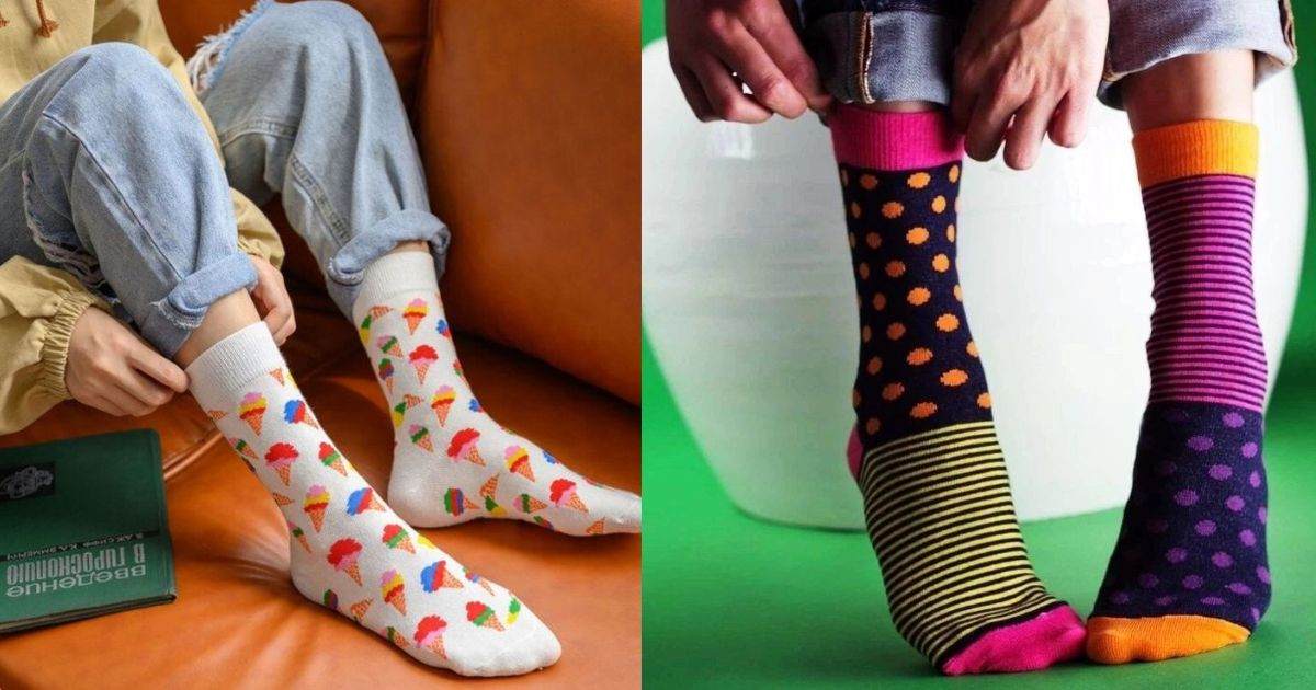 جوراب‌های رنگی و طرح‌دار